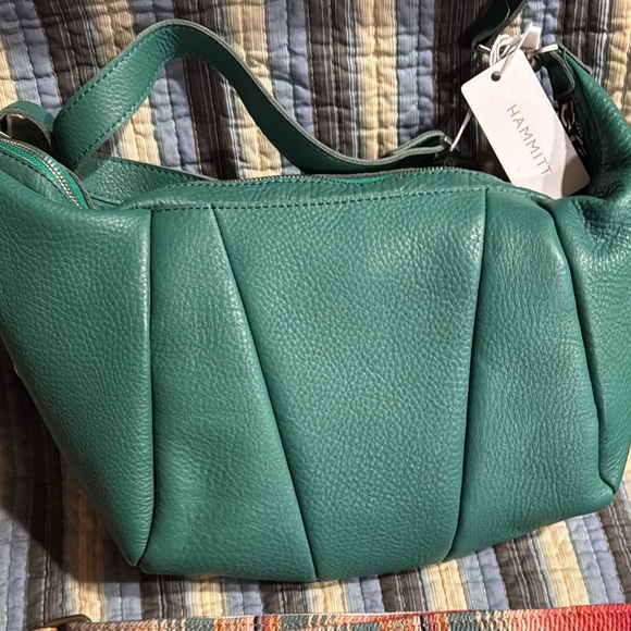 Hammitt Morgan Verdant Green Leather Bag Silver Hardware - Picture 7 of 8